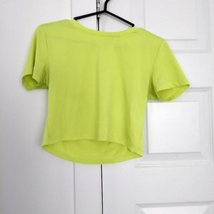 Florescent yellow crop top